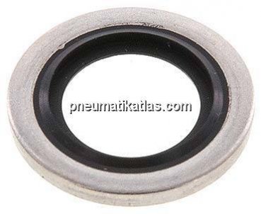 Hydraulik-Dichtring mit FKM-Einlage, für Gewinde G 1/4"