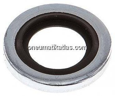 Hydraulik-Dichtring mit FKM-Einlage, für Gewinde G 1/8"