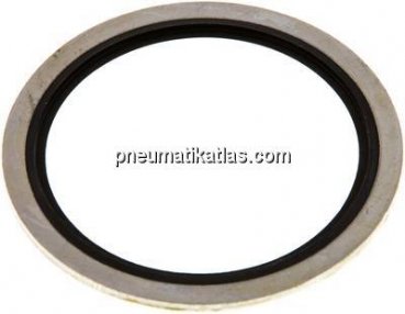 Hydraulik-Dichtring mit NBR-Einlage, für Gewinde G 2"