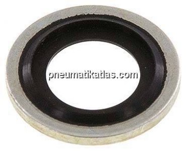 Hydraulik-Dichtring mit NBR-Einlage, für Gewinde M 12