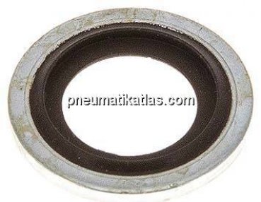 Hydraulik-Dichtring mit FKM-Einlage, für Gewinde M 12