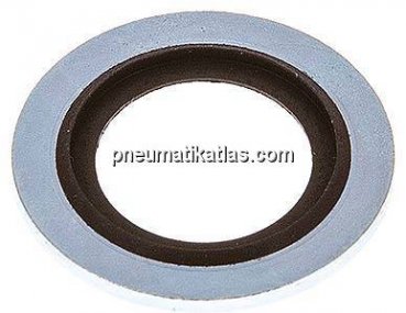 Hydraulik-Dichtring mit FKM-Einlage, für Gewinde M 16