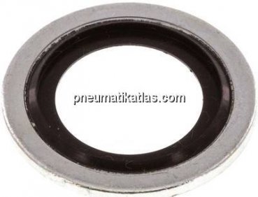 Hydraulik-Dichtring mit NBR-Einlage, für Gewinde M 18