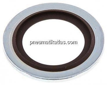 Hydraulik-Dichtring mit FKM-Einlage, für Gewinde M 20