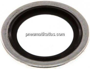Hydraulik-Dichtring mit NBR-Einlage, für Gewinde M 22