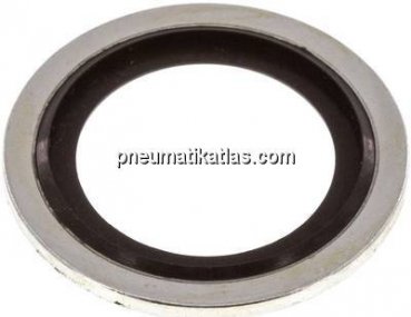 Hydraulik-Dichtring mit NBR-Einlage, für Gewinde M 24