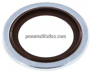 Hydraulik-Dichtring mit FKM-Einlage, für Gewinde M 24