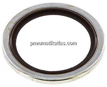 Hydraulik-Dichtring mit FKM-Einlage, für Gewinde M 30