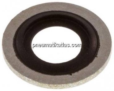 Hydraulik-Dichtring mit NBR-Einlage, für Gewinde M 8