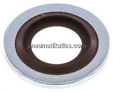 Hydraulik-Dichtring mit FKM-Einlage, für Gewinde M 8