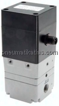 Proportionaldruckregler G 1/4",0 - 10 bar,0 - 10 V, Standard (mit Befestigungswinkel)