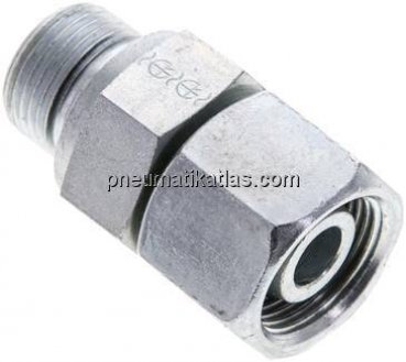 Einstellb. Schneidringverschr. M 20x1,5-14 S, Stahl verzinkt