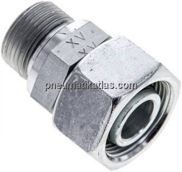 Einstellb. Schneidringverschr. M 22x1,5-18 L, Stahl verzinkt