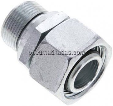 Einstellb. Schneidringverschr. M 26x1,5-22 L, Stahl verzinkt