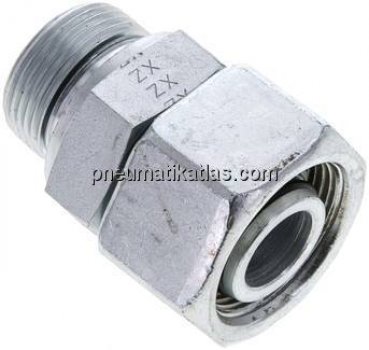 Einstellb. Schneidringverschr. M 33x2-25 S, Stahl verzinkt