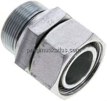 Einstellb. Schneidringverschr. M 42x2-35 L, Stahl verzinkt