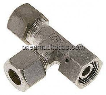 Einstellb. L-Schneidringverschraubung 14 S (M22x1,5), Klemmring 1.4571 (NC)