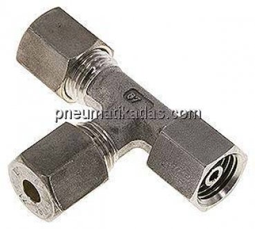 Einstellb. L-Schneidringverschraubung 6 S (M14x1,5), Klemmring 1.4571 (NC)