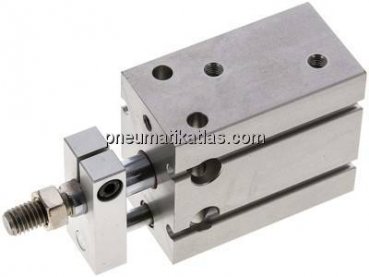 Direktmontagezylinder, Kolben 25mm,Hub 10mm, verdrehgesichert