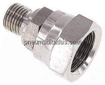 Einstellb. Einschraubverschr. 60°Keg.(G 1/2")-G 1/4"(AG)