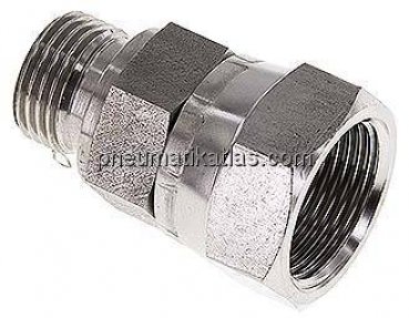 Einstellb. Einschraubverschr. 60°Keg.(G 3/4")-G 1/2"(AG)