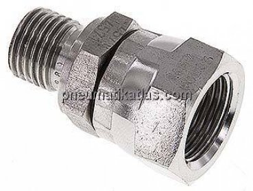 Einstellb. Einschraubverschr. 60°Keg.(G 3/8")-G 1/4"(AG)