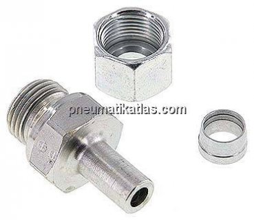 Einstellb. Schneidringverschr. G 1/2"-12 S, Stahl verzinkt