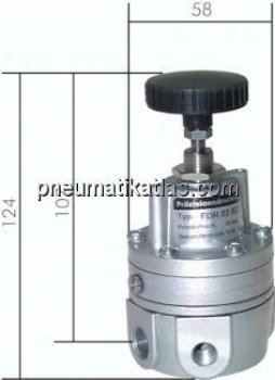 Hochleistungs-Präzisionsdruckregler, G 1/4", 0,05 - 7 bar