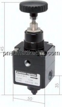 Hochleistungs-Präzisionsdruckregler, G 1/4", 0,05 - 8 bar