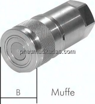 ES-Flat-Face-Kupplung ISO 16028, Muffe Baugr.3, G 1/2"