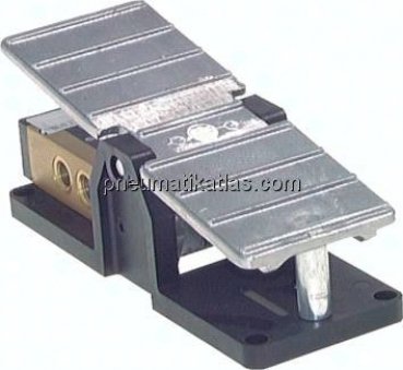 Preview: 5/3-Wege (Mittelstellung geschlossen)-Fußventil, G 1/4", Federrückstellung