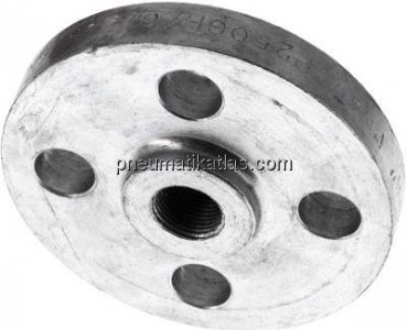 Gewindeflansch DN10-PN40 (DIN/EN), Rp 3/8", DIN 2567 & EN 1092-1 (Typ 13), Stahl verzinkt