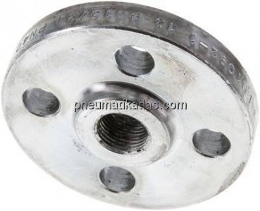 Gewindeflansch DN15-PN40 (DIN/EN), Rp 1/2", DIN 2567 & EN 1092-1 (Typ 13), Stahl verzinkt