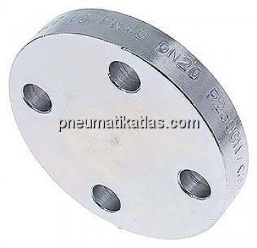 Blindflansch DN20-PN40 (DIN/EN),DIN 2527 & EN 1092-1 (Typ 05), Stahl verzinkt