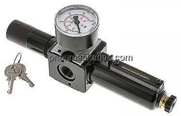 MULTIFIX Filterregler, abschließbar, G 3/8", 0,5 - 16bar, Baureihe 1