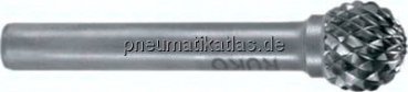 Hartmetall-Frässtift 16mm, KUD - Form D - Kugel