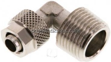 Winkel-Verschraubung R 3/8"-8x6mm, Messing vernickelt