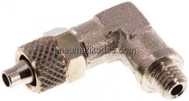 Winkel-Verschraubung M 5-5x3mm, Messing vernickelt