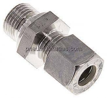 Gerade Schneidringverschr. M 16x1,5-10 L (M16x1,5), Klemmring 1.4571 (NC)