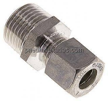 Gerade Schneidringverschr. R 1/2"-10 L (M16x1,5), Klemmring 1.4571 (NC)