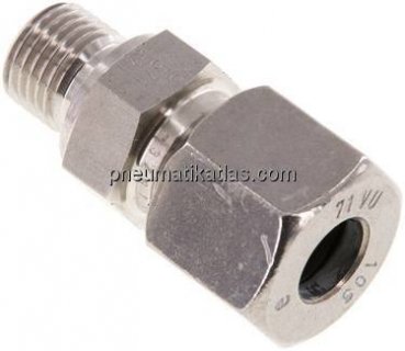 Gerade Schneidringverschr. G 1/4"-10 S (M18x1,5), 1.4571