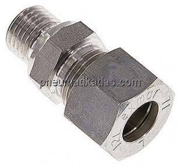 Gerade Schneidringverschr. M 14x1,5-12 L (M18x1,5), Klemmring 1.4571 (NC)