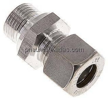 Gerade Schneidringverschr. M 18x1,5-12 L (M18x1,5), Klemmring 1.4571 (NC)