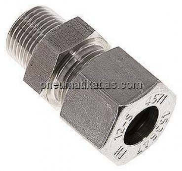 Gerade Schneidringverschr. R 3/8"-12 S (M20x1,5), 1.4571