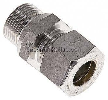 Gerade Schneidringverschr. M 22x1,5-15 L (M22x1,5), Klemmring 1.4571 (NC)