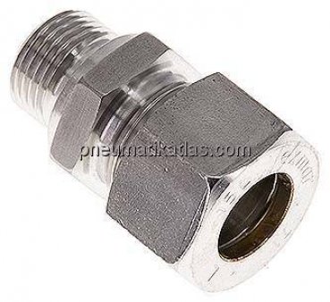 Gerade Schneidringverschr. M 18x1,5-15 L (M22x1,5), Klemmring 1.4571 (NC)