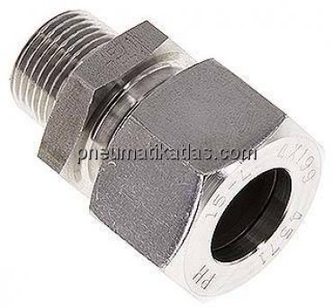 Gerade Schneidringverschr. R 3/8"-15 L (M22x1,5), 1.4571