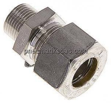 Gerade Schneidringverschr. R 3/8"-15 L (M22x1,5), Klemmring 1.4571 (NC)