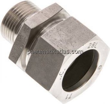 Gerade Schneidringverschr. G 3/4"-28 L (M36x2), 1.4571