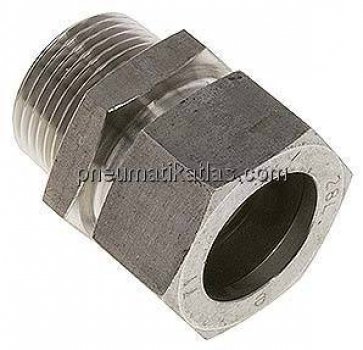 Gerade Schneidringverschr. R 1"-28 L (M36x2), 1.4571